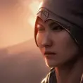 Closeup of a beautiful female ninja in Assassin's Creed, 8k,Highly Detailed,Artstation,Beautiful,Digital Illustration,Sharp Focus,Unreal Engine,Concept Art
