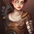 Steampunk portrait of Kassandra, Highly Detailed,Intricate,Artstation,Beautiful,Digital Painting,Sharp Focus,Concept Art,Elegant