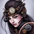 Steampunk portrait of a beautiful female ninja, Highly Detailed,Intricate,Artstation,Beautiful,Digital Painting,Sharp Focus,Concept Art,Elegant