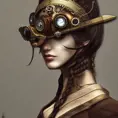 Steampunk portrait of a beautiful female assassin, Highly Detailed,Intricate,Artstation,Beautiful,Digital Painting,Sharp Focus,Concept Art,Elegant
