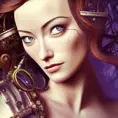 Steampunk portrait of Olivia Wilde, Highly Detailed,Intricate,Artstation,Beautiful,Digital Painting,Sharp Focus,Concept Art,Elegant
