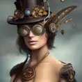 Steampunk portrait of Olivia Wilde, Highly Detailed,Intricate,Artstation,Beautiful,Digital Painting,Sharp Focus,Concept Art,Elegant