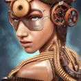 Steampunk portrait of Zendaya, Highly Detailed,Intricate,Artstation,Beautiful,Digital Painting,Sharp Focus,Concept Art,Elegant