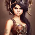 Steampunk portrait of Selena Gomez, Highly Detailed,Intricate,Artstation,Beautiful,Digital Painting,Sharp Focus,Concept Art,Elegant