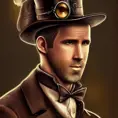 Steampunk portrait of Ryan Reynolds, Highly Detailed,Intricate,Artstation,Beautiful,Digital Painting,Sharp Focus,Concept Art,Elegant