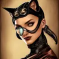 Steampunk portrait of Catwoman, Highly Detailed,Intricate,Artstation,Beautiful,Digital Painting,Sharp Focus,Concept Art,Elegant