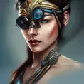 Steampunk portrait of Wonder Woman, Highly Detailed,Intricate,Artstation,Beautiful,Digital Painting,Sharp Focus,Concept Art,Elegant