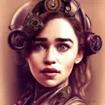 Steampunk portrait of Emilia Clarke, Highly Detailed,Intricate,Artstation,Beautiful,Digital Painting,Sharp Focus,Concept Art,Elegant