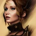 Steampunk portrait of Jennifer Lawrence, Highly Detailed,Intricate,Artstation,Beautiful,Digital Painting,Sharp Focus,Concept Art,Elegant