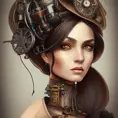 Steampunk portrait of Zoe Saldaña, Highly Detailed,Intricate,Artstation,Beautiful,Digital Painting,Sharp Focus,Concept Art,Elegant