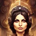 Steampunk portrait of Morena Baccarin, Highly Detailed,Intricate,Artstation,Beautiful,Digital Painting,Sharp Focus,Concept Art,Elegant