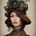Steampunk portrait of Olga Kurylenko, Highly Detailed,Intricate,Artstation,Beautiful,Digital Painting,Sharp Focus,Concept Art,Elegant