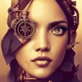 Steampunk portrait of Jessica Alba, Highly Detailed,Intricate,Artstation,Beautiful,Digital Painting,Sharp Focus,Concept Art,Elegant