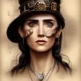 Steampunk portrait of Jennifer Connelly, Highly Detailed,Intricate,Artstation,Beautiful,Digital Painting,Sharp Focus,Concept Art,Elegant