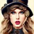 Steampunk portrait of Taylor Swift, Highly Detailed,Intricate,Artstation,Beautiful,Digital Painting,Sharp Focus,Concept Art,Elegant
