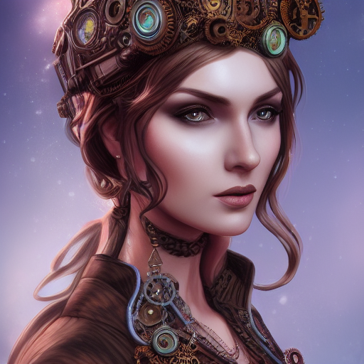 Steampunk portrait of I Dream of Jeannie, Highly Detailed,Intricate,Artstation,Beautiful,Digital Painting,Sharp Focus,Concept Art,Elegant