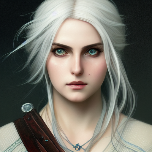 Anime portrait of Ciri from the Witcher, Highly Detailed,Intricate,Artstation,Digital Painting,Illustration,Sharp Focus,Smooth,Concept Art,Elegant,Dark, by Stanley Artgerm Lau,by Alphonse Mucha,by Greg Rutkowski