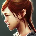 Anime closeup of Ellie from the Last of Us, Highly Detailed,Intricate,Artstation,Beautiful,Digital Painting,Sharp Focus,Concept Art,Elegant