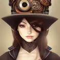 Steampunk portrait of Kasumi, Highly Detailed,Intricate,Artstation,Beautiful,Digital Painting,Sharp Focus,Concept Art,Elegant