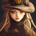 Steampunk portrait of Kasumi, Highly Detailed,Intricate,Artstation,Beautiful,Digital Painting,Sharp Focus,Concept Art,Elegant