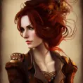 Steampunk portrait of Triss Merigold, Highly Detailed,Intricate,Artstation,Beautiful,Digital Painting,Sharp Focus,Concept Art,Elegant
