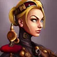 Steampunk portrait of Cammy from Street Fighter, Highly Detailed,Intricate,Artstation,Beautiful,Digital Painting,Sharp Focus,Concept Art,Elegant