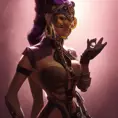 Steampunk portrait of Mileena from Mortal Kombat, Highly Detailed,Intricate,Artstation,Beautiful,Digital Painting,Sharp Focus,Concept Art,Elegant