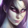 Anime closeup of Mileena from Mortal Kombat, Highly Detailed,Intricate,Artstation,Beautiful,Digital Painting,Sharp Focus,Concept Art,Elegant, by Stanley Artgerm Lau