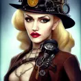 Steampunk portrait of Gwen Stefani, Highly Detailed,Intricate,Artstation,Beautiful,Digital Painting,Sharp Focus,Concept Art,Elegant