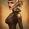 Steampunk portrait of Gwen Stefani, Highly Detailed,Intricate,Artstation,Beautiful,Digital Painting,Sharp Focus,Concept Art,Elegant