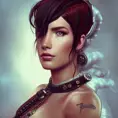 Steampunk portrait of Halsey, Highly Detailed,Intricate,Artstation,Beautiful,Digital Painting,Sharp Focus,Concept Art,Elegant