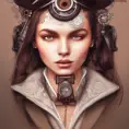 Steampunk portrait of Olivia Rodrigo, Highly Detailed,Intricate,Artstation,Beautiful,Digital Painting,Sharp Focus,Concept Art,Elegant