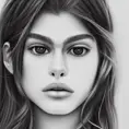Anime portrait of Kaia Gerber, Highly Detailed,Intricate,Artstation,Beautiful,Digital Painting,Sharp Focus,Concept Art,Elegant