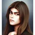 Anime portrait of Kaia Gerber, Highly Detailed,Intricate,Artstation,Beautiful,Digital Painting,Sharp Focus,Concept Art,Elegant