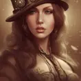 Steampunk portrait of Xtina, Highly Detailed,Intricate,Artstation,Beautiful,Digital Painting,Sharp Focus,Concept Art,Elegant