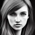 Black & White portrait of Ellie Williams, Highly Detailed,Intricate,Artstation,Beautiful,Digital Painting,Sharp Focus,Concept Art,Elegant