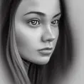 Black & White portrait of Olivia Rodrigo, Highly Detailed,Intricate,Artstation,Beautiful,Digital Painting,Sharp Focus,Concept Art,Elegant