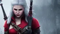 Female rouge assassin in The Witcher 3 Style, 4k,Highly Detailed,Beautiful,Cinematic Lighting,Sharp Focus,Volumetric Lighting,Closeup Portrait,Concept Art