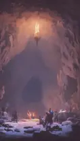 Secret Overwatch grand magical area carved inside a cave, 4k,Artstation,Cinematic Lighting,Sharp Focus,Octane Render,Candle Light,Concept Art,Fantasy,Cozy, by Greg Rutkowski