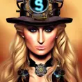 Steampunk portrait of Paris Hilton, Highly Detailed,Intricate,Artstation,Beautiful,Digital Painting,Sharp Focus,Concept Art,Elegant