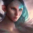 Closeup of a beautiful female fantasy water elf, Highly Detailed,Intricate,Epic,Digital Painting,Realistic,Smooth,Volumetric Lighting,Concept Art,Elegant