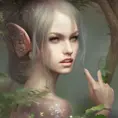 Portrait of a beautiful female fantasy forest fairy, Highly Detailed,Intricate,Epic,Digital Painting,Realistic,Smooth,Volumetric Lighting,Concept Art,Elegant
