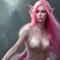D&D concept art of gorgeous elven woman with pink hair in the style of Stefan Kostic, 8k,High Definition,Highly Detailed,Intricate,Half Body,Realistic,Sharp Focus,Fantasy,Elegant, by Stanley Artgerm Lau,by Luis Ricardo Falero