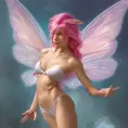 D&D concept art of gorgeous winged fairy with pink hair in the style of Stefan Kostic, 8k,High Definition,Highly Detailed,Intricate,Half Body,Realistic,Sharp Focus,Fantasy,Elegant, by Luis Ricardo Falero