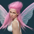 D&D concept art of gorgeous winged fairy with pink hair in the style of Stefan Kostic, 8k,High Definition,Highly Detailed,Intricate,Half Body,Realistic,Sharp Focus,Fantasy,Elegant