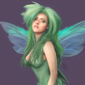 D&D concept art of gorgeous winged fairy with green hair in the style of Stefan Kostic, 8k,High Definition,Highly Detailed,Intricate,Half Body,Realistic,Sharp Focus,Fantasy,Elegant