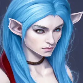 D&D concept art of a gorgeous elf mage with blue hair in the style of Stefan Kostic, 8k,High Definition,Highly Detailed,Intricate,Half Body,Realistic,Sharp Focus,Fantasy,Elegant