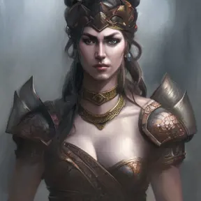 D&D concept art of a gorgeous warrior princess in the style of Stefan Kostic, 8k,High Definition,Highly Detailed,Intricate,Half Body,Realistic,Sharp Focus,Fantasy,Elegant