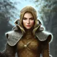 Alluring highly detailed matte portrait of beautiful female mage wearing chainmail in the style of Stefan Kostic, 8k,High Definition,Highly Detailed,Intricate,Half Body,Realistic,Sharp Focus,Fantasy,Elegant