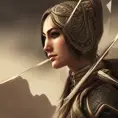 Alluring highly detailed matte portrait of beautiful female archer wearing Assassin Creed armor in the style of Stefan Kostic, 8k,High Definition,Highly Detailed,Intricate,Half Body,Realistic,Sharp Focus,Fantasy,Elegant